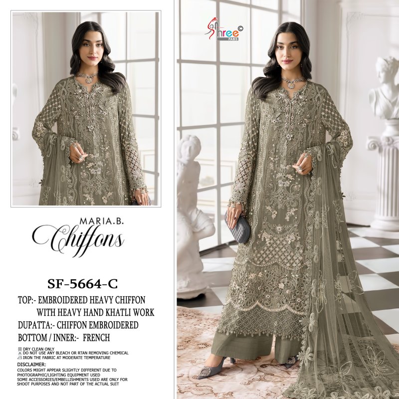 Sf 5664 A To D By Shree Chiffon Pakistani Suits